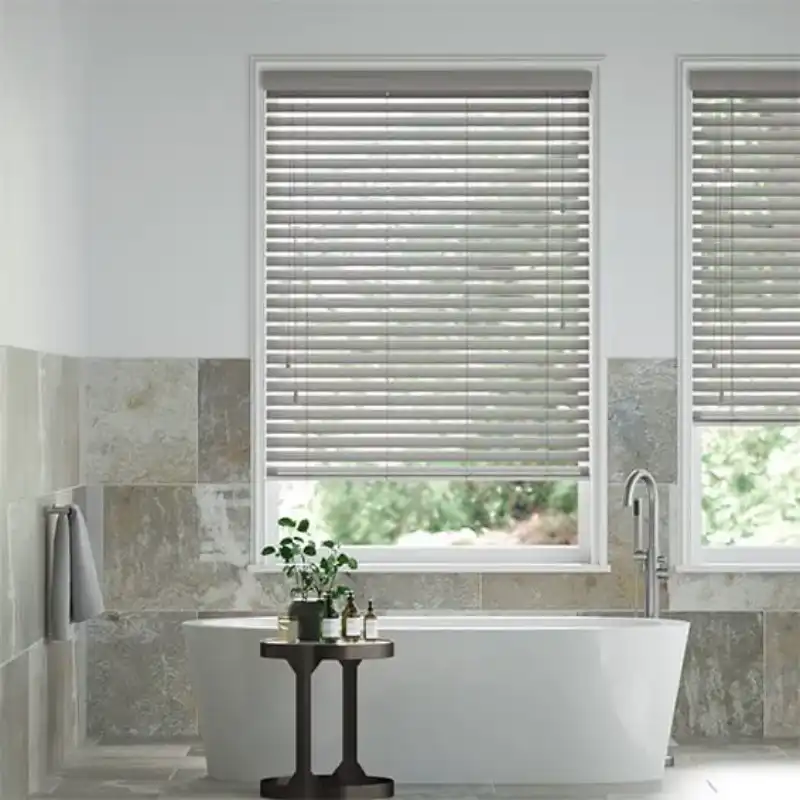Atlanta Warm Grey Faux Wood Blind