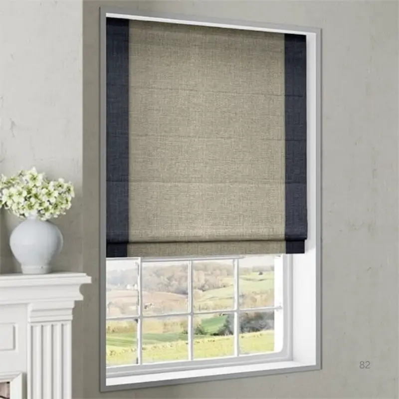 Gray polyester Roman Blind