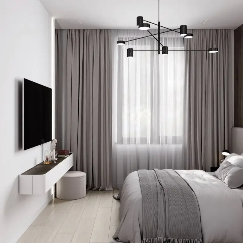 Bedroom Gey Curtain in UAE