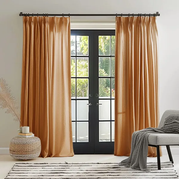 Custom Sophi Linen Blackout Curtains