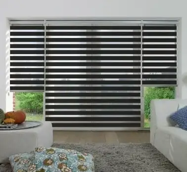 Black Duplex Blind For Leving room