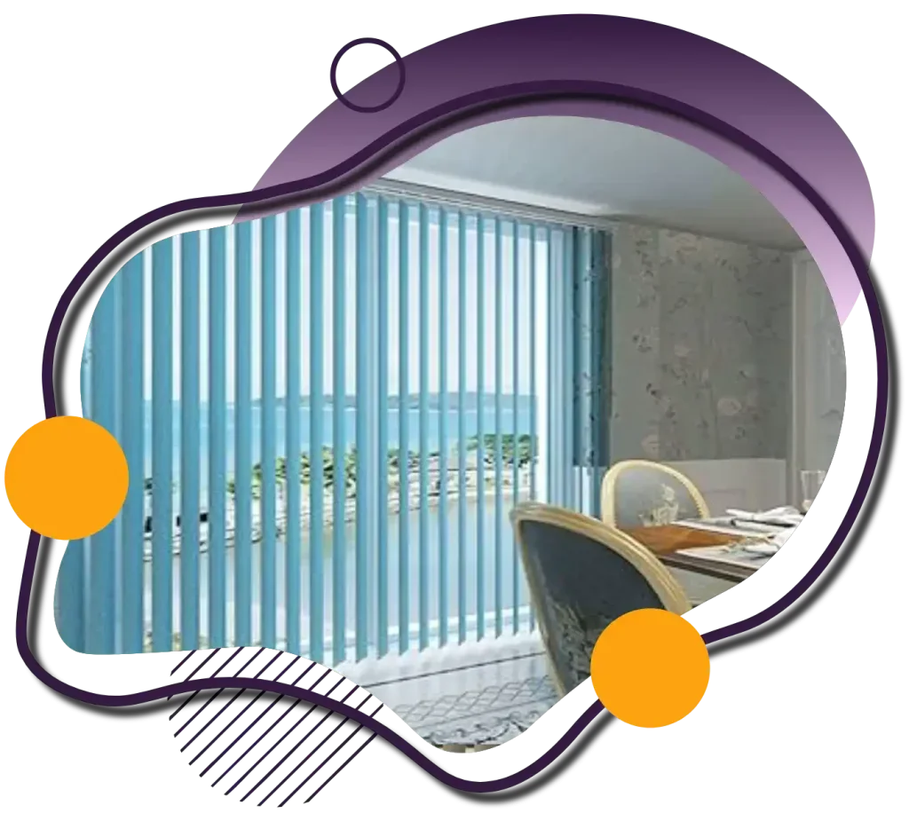 Blue Vertical Blinds in Abu Dhbai