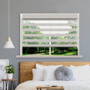 Cream Stripe Duplex Blinds