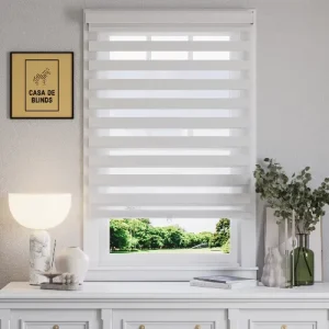 White Duplex Blinds Dual Layer