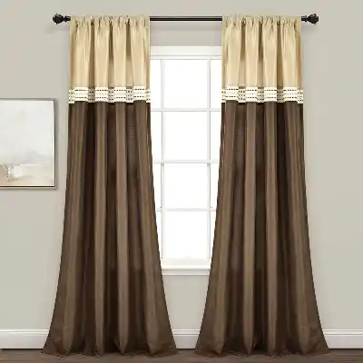 Brown Slik Curtains