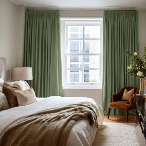Asparagus Green Bedroom Curtains