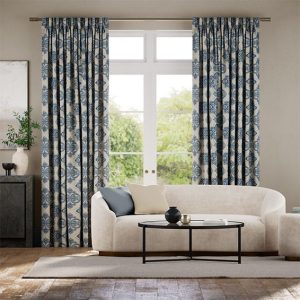 Baroque Cobalt Blue Curtains