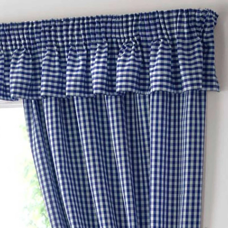 Blue Pelmet Curtains