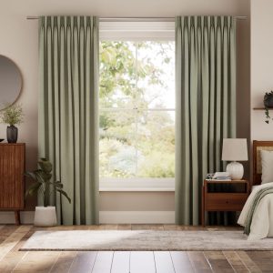 Celadon Pinch Pleat Curtains