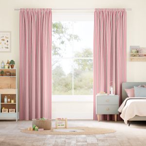 Chester Stripe Berry Curtains
