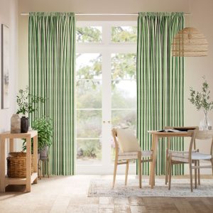 Dark Green Dining Room Curtains