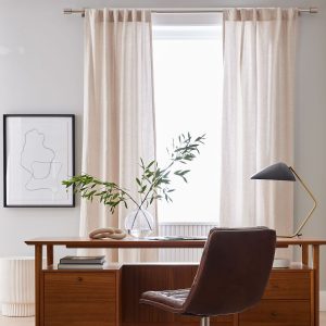 Dusty Blush Sheer Office Curtains