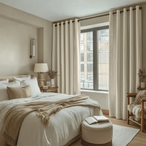 Ecru Bedroom Curtains