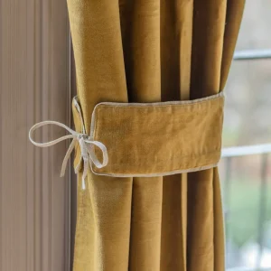 Mustard Velvet Curtain Tie Backs