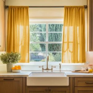 Mustard Yellow Kitchen Curtains