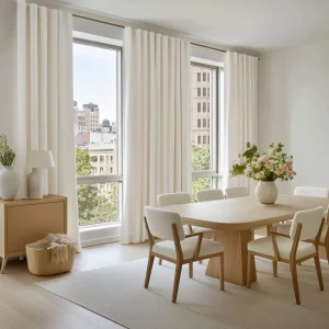 Off-White Dining Room Curtains