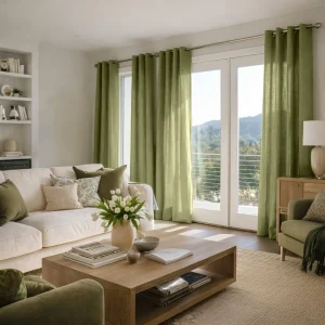 Olive Green Curtain Eyelets