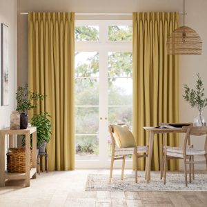 Paleo Linen Saffron Curtains