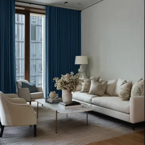 Peacock Linen Soundproof Curtains