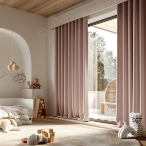 Pink Blackout Kids Room Curtains