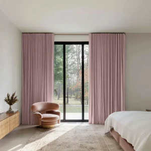 Pink Velvet Soundproof Curtains