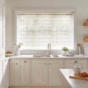 Soft Ivory Wooden Blinds