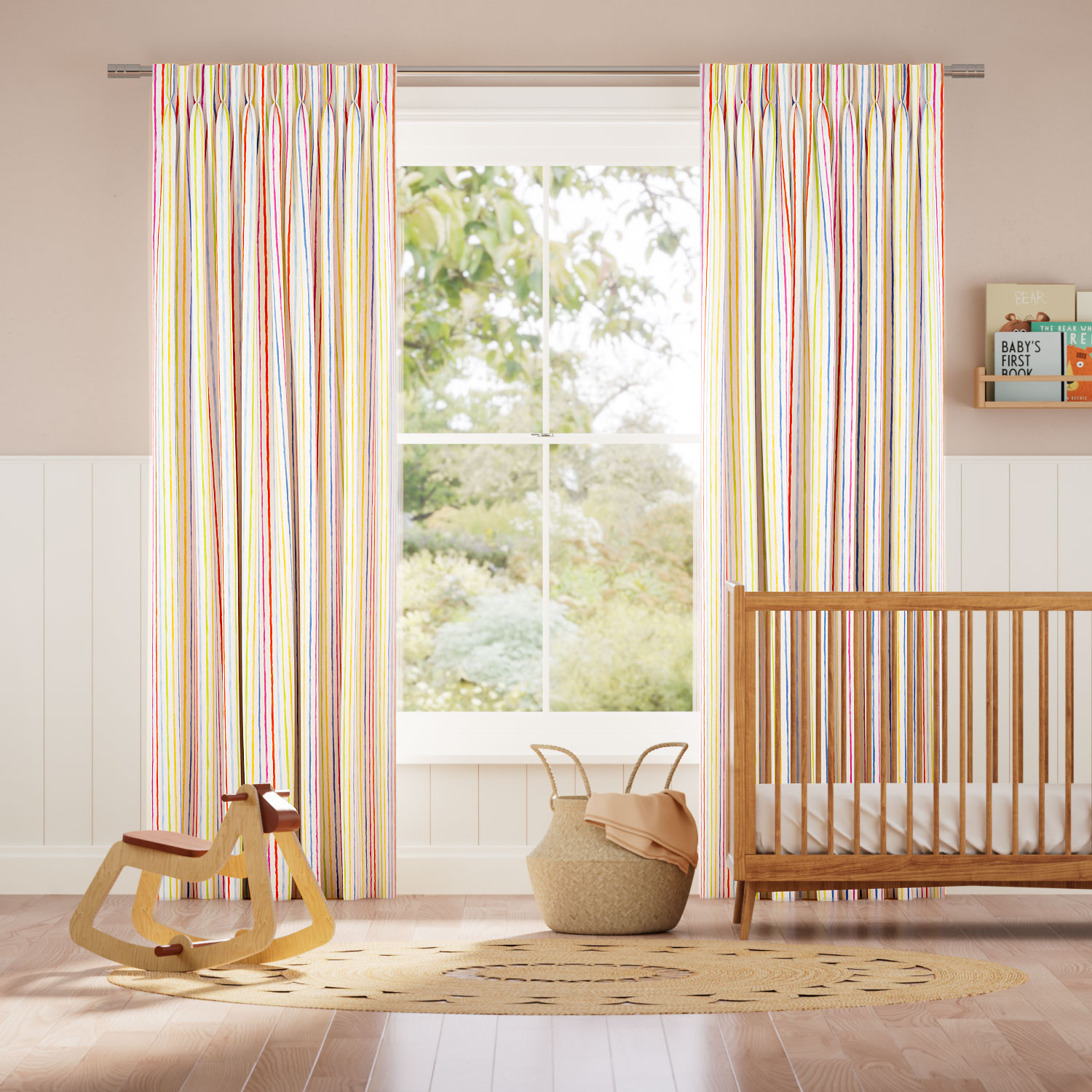 Stripe Multi Kids Room Curtains