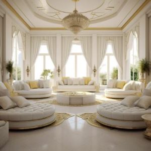 White Arabic Majlis Curtains