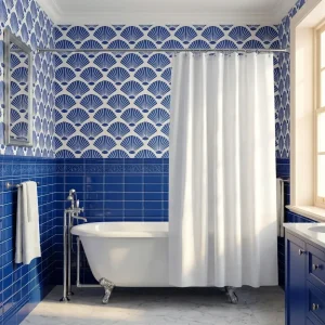 White Plain Shower Curtain