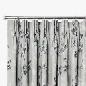 renaissance-steel-floral-faux-silk-curtains