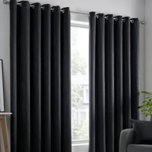 strata-black-triple-weave-eyelet-curtains