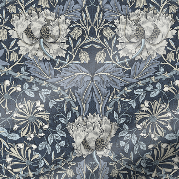 william-morris-grey-blue-floral-velvet-curtains